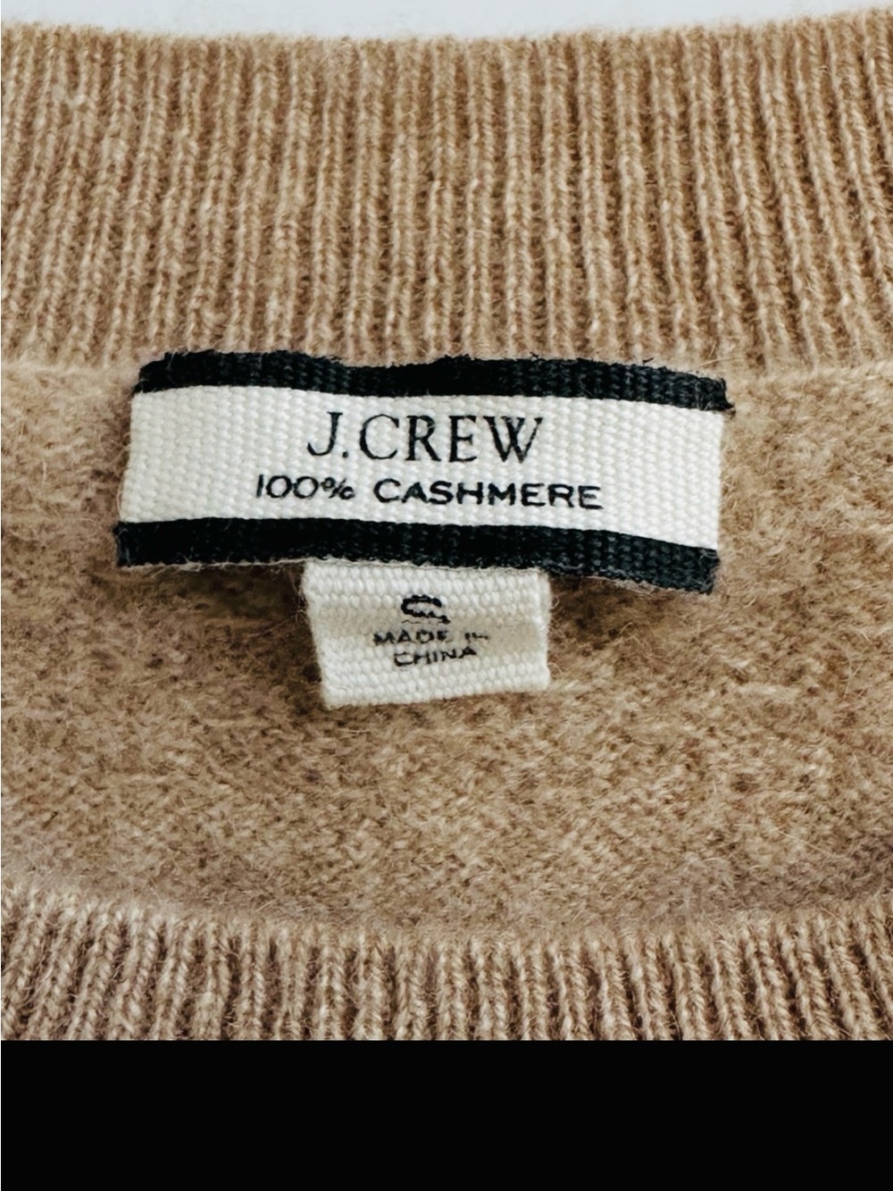 J.Crew 100% Cashmere Camel Pointelle Diamond Knit Ruffle Cuff Sweater S - Picture 7 of 11
